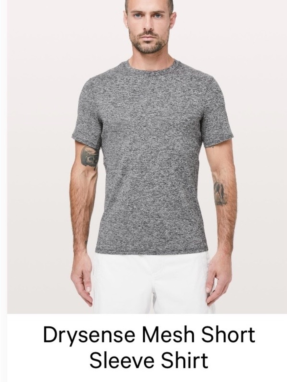 lululemon athletica Men's Grey Heather Short Sleeve Crew